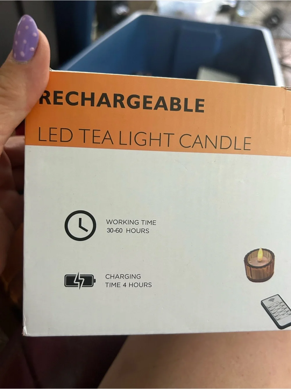 Rechargeable LED Tea Light Candles - Warm Yellow